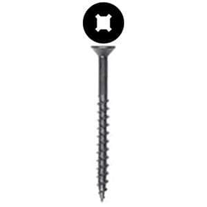 #8 x 2" Flat Head Assembly Screw, Combo Drive Coarse Thread and Regular Point, Lubricated, Box of Thousand by Wurth