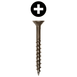 #8 x 1-1/2" Flat Head Assembly Screw, Phillips Drive Coarse Thread and Regular Point, Lubricated, Box of 5 Thousand by Wurth