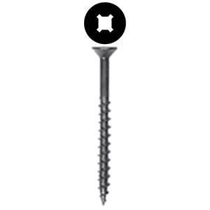 #8 x 2-1/2" Flat Head Assembly Screw, Combo Drive Coarse Thread and Regular Point, Lubricated, Box of 2.5 Thousand by Wurth