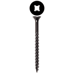 #8 x 2-1/2" Flat Head Assembly Screw, Combo Drive Coarse Thread with Nibs and Type 17 Auger Point, Zinc, Box of Thousand by Wurth