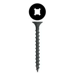 #8 x 2-1/2" Flat Head Assembly Screw, Combo Drive Turbo Thread with Nibs and Regular Point, Lubricated, Box of 2.5 Thousand by Wurth