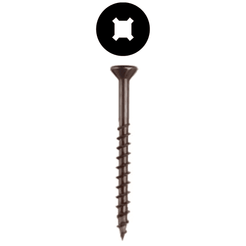 #8 x 2-1/2" Flat Head Assembly Screw, Combo Drive Turbo Thread with Nibs and Regular Point, Lubricated, Box of Thousand by Wurth