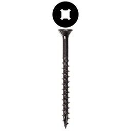 #8 x 2-1/4" Flat Head Assembly Screw, Combo Drive Coarse Thread with Nibs and Type 17 Auger Point, Zinc, Box of 3.5 Thousand by Wurth
