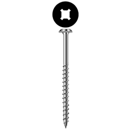 #8 x 2-3/4" Round Washer Head Assembly Screw, Combo Drive Turbo Thread and Sharp Point, Lubricated, Box of Thousand by Wurth