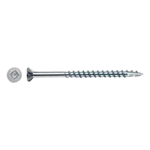 #8 x 2" Flat Head Assembly Screw, Square Drive Coarse Thread with Nibs and Type 17 Auger Point, Zinc, Box of 4 Thousand by Wurth