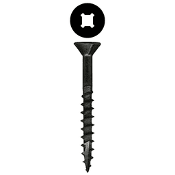 #8 x 3" Flat Head Assembly Screw, Combo Drive Coarse Thread with Nibs and Type 17 Auger Point, Black, Box of 2 Thousand by Wurth