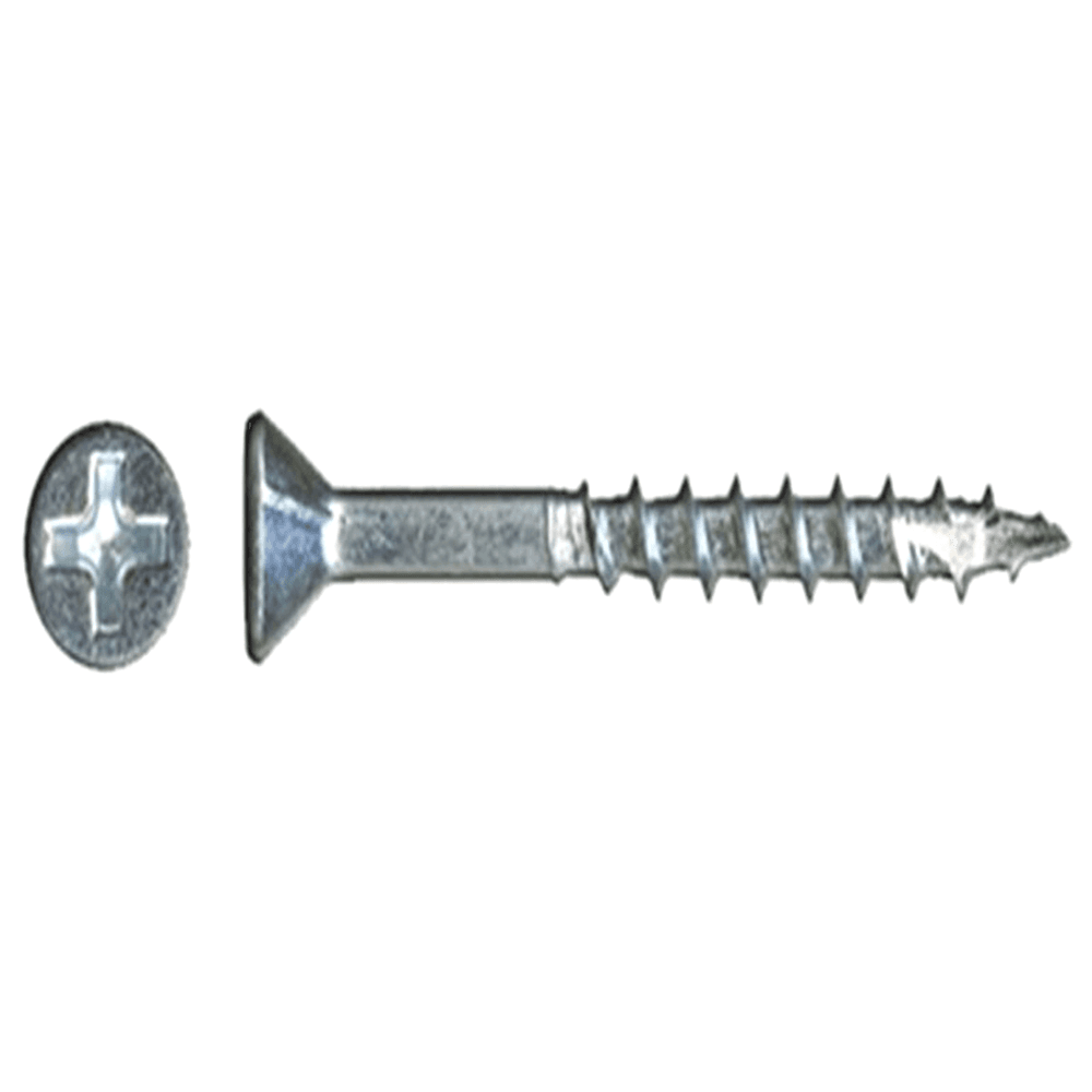 #8 x 3" Flat Head Assembly Screw, Phillips Drive Coarse Thread with Nibs and Type 17 Auger Point, Black, Box of Thousand by Wurth