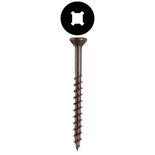 #8 x 3" Flat Head Assembly Screw, Combo Drive Turbo Thread with Nibs and Regular Point, Lubricated, Box of Thousand by Wurth