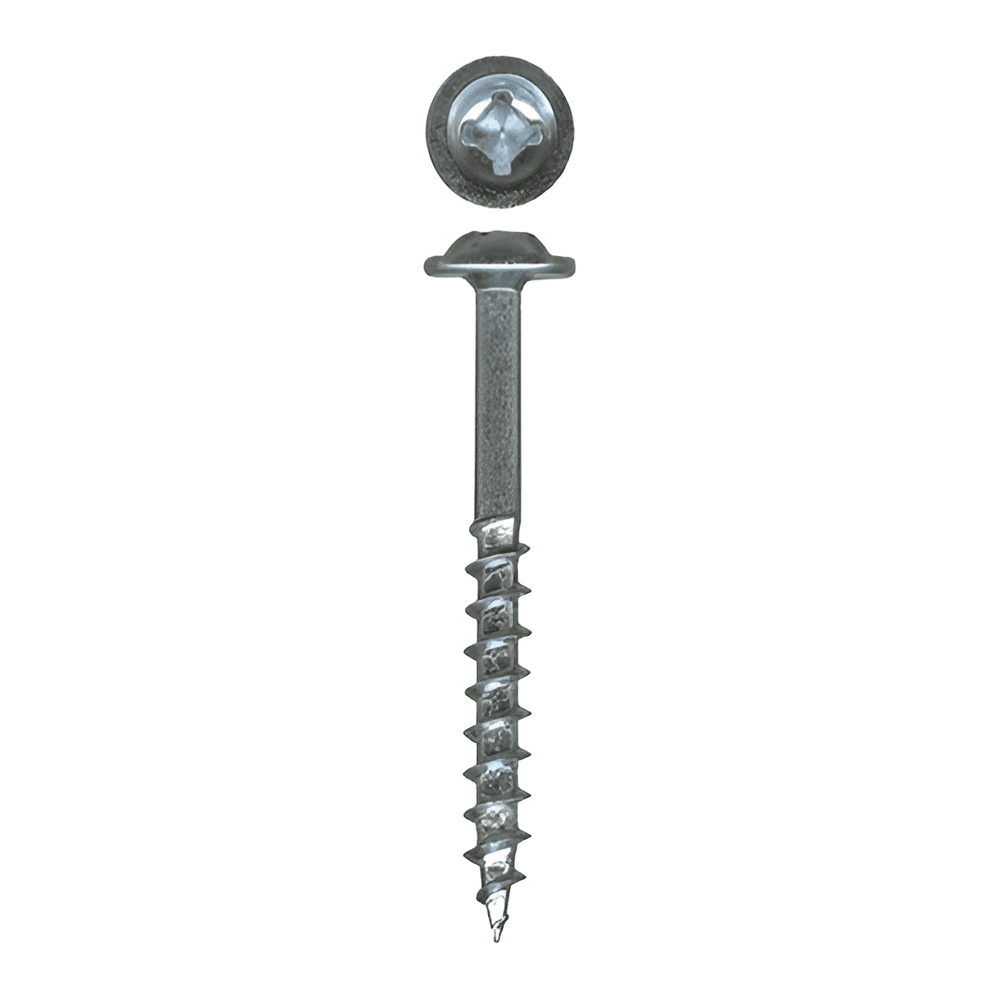 #8 x 1-1/8" Round Washer Head Assembly Screw, Combo Drive Turbo Thread and Regular Point, Lubricated, Box of 6 Thousand by Wurth