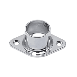 25mm Diameter Closed Flange for Closet Rods, Satin Nickel Finish