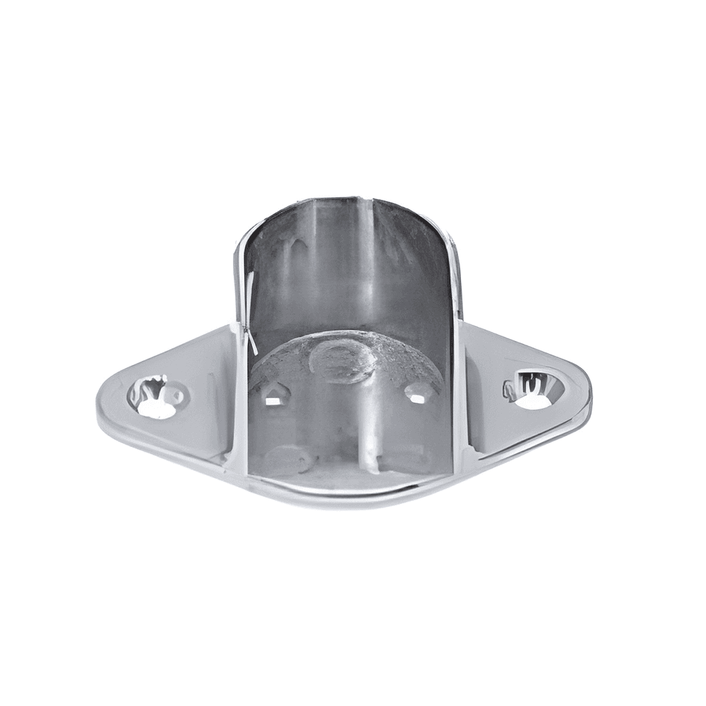 25mm Diameter Open Flange for Closet Rods, Chrome Finish