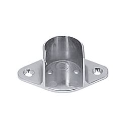 25mm Diameter Open Flange for Closet Rods, Chrome Finish