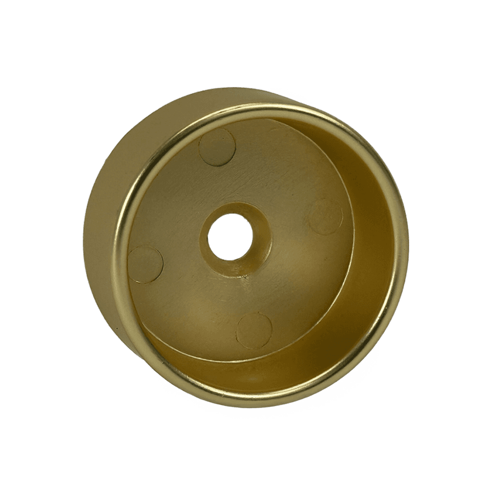 1-5/16" Diameter Closed Flange for Round Closet Rods, Pin Mount, Dull Brass Finish