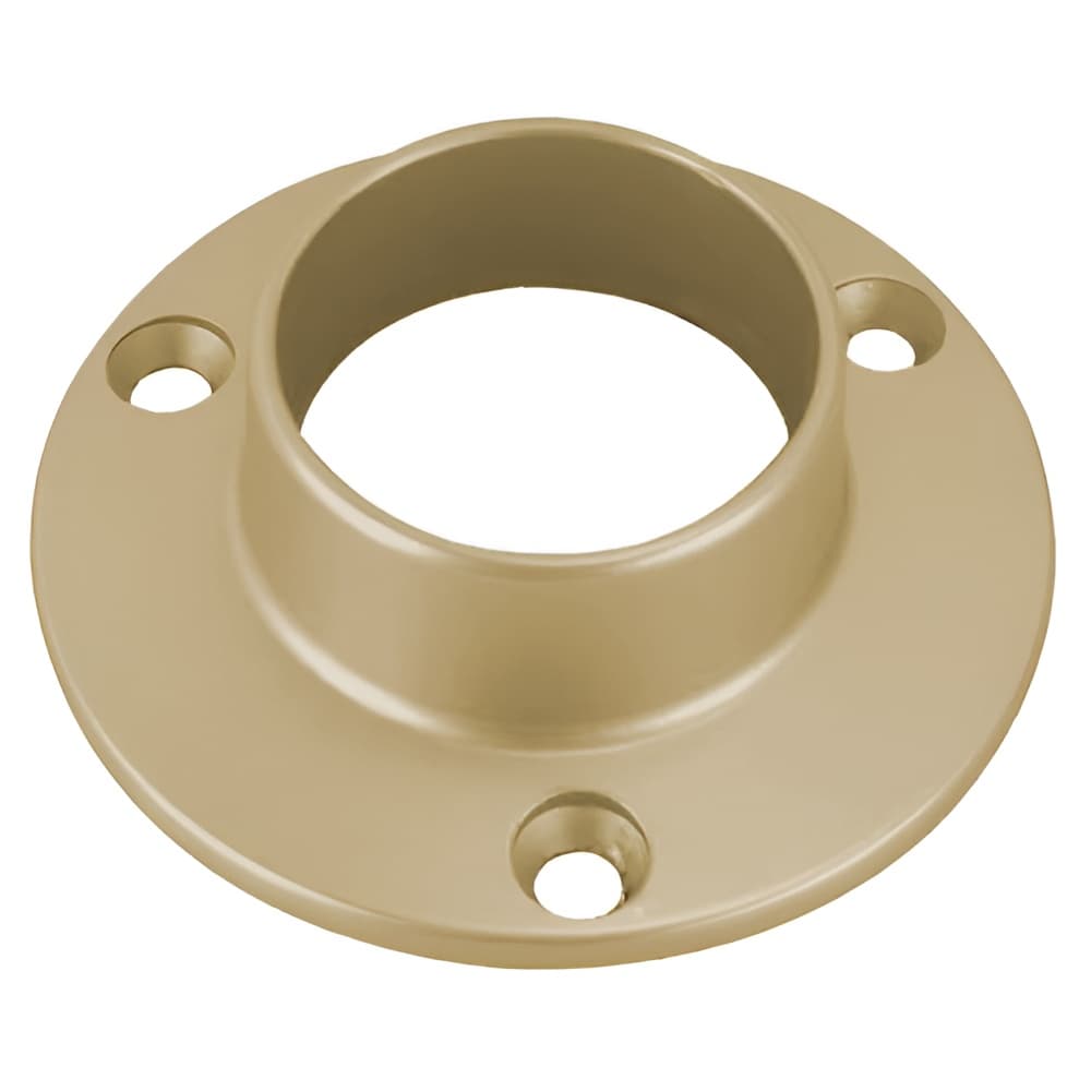 1-5/16" Diameter Closed Flange for Round Closet Rods, Dull Brass Finish