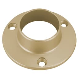 1-5/16" Diameter Closed Flange for Round Closet Rods, Dull Brass Finish