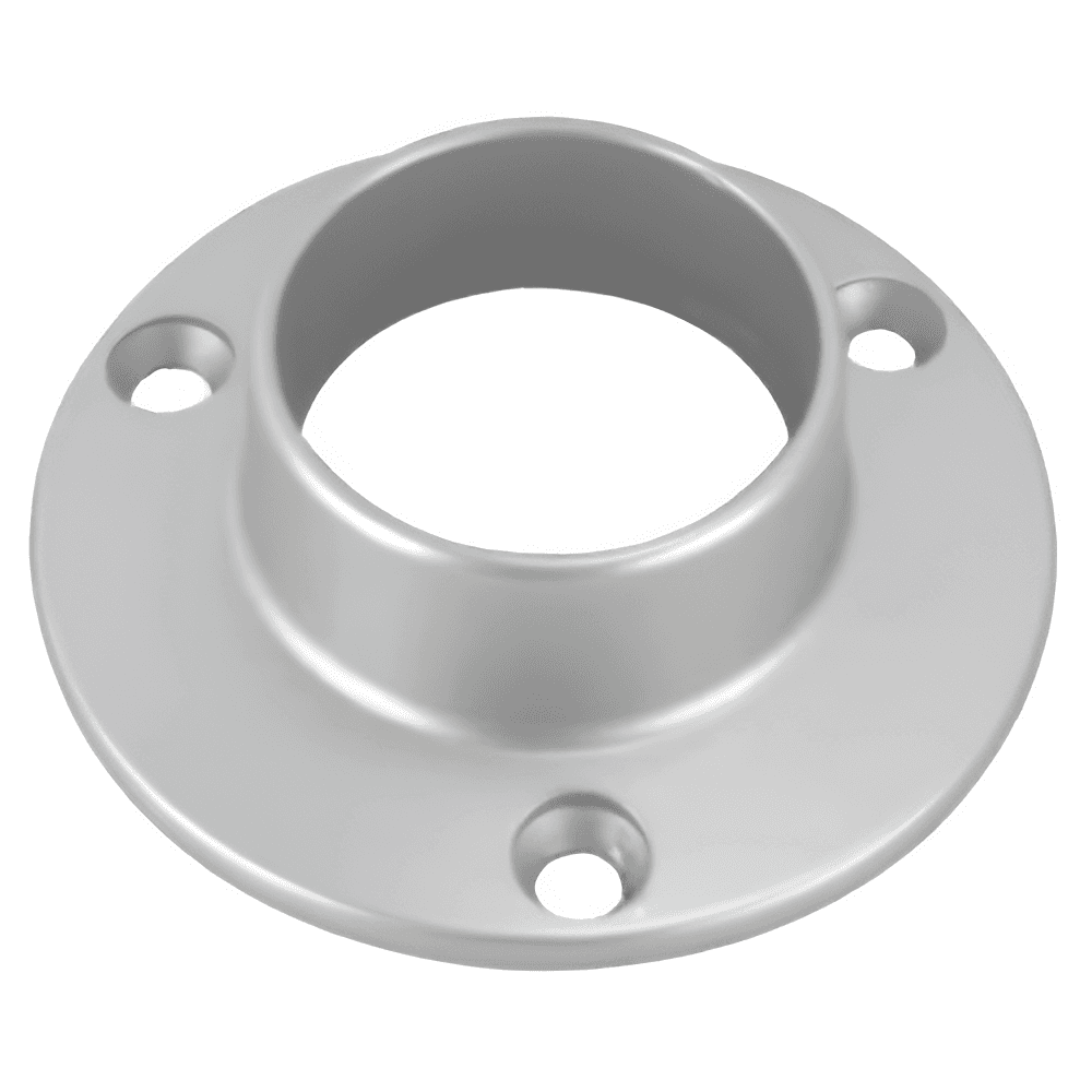 1-5/16" Diameter Closed Flange for Round Closet Rods, Dull Chrome Finish