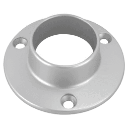 1-5/16" Diameter Closed Flange for Round Closet Rods, Dull Chrome Finish