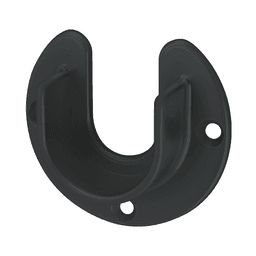 1-5/16" Diameter Open Flange for Round Closet Rods, Matte Black Finish