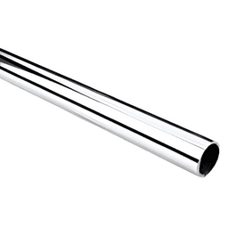 25mm Diameter Heavy Duty 144" Long Round Closet Rod, Chrome Finish