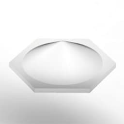 7/16" Polyurethane Bumpon Quiet Protective Bumpers, Clear, Hexagon/Cone, 132 per Sheet