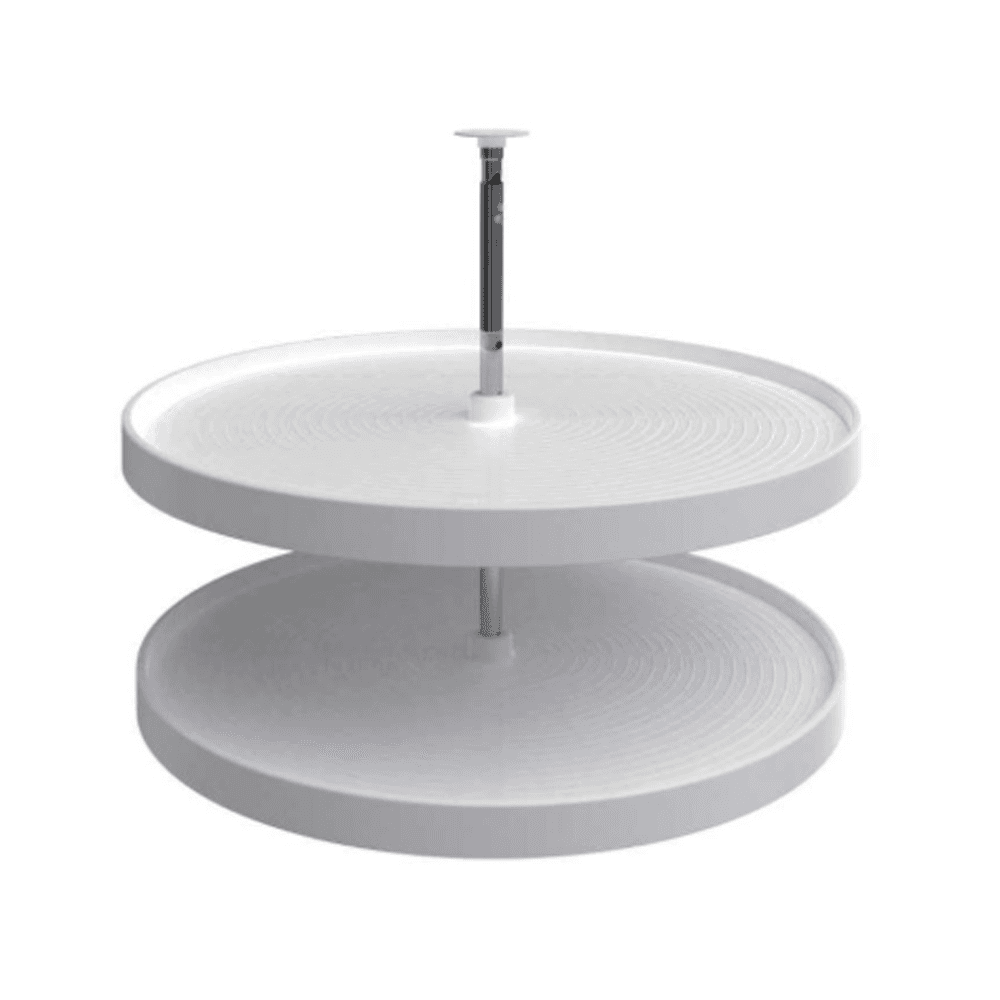 18" Full-Circle Lazy Susan, 32" Height, White, Bulk (6 Sets)