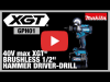 Video: 40V max XGT Brushless Cordless 1/2" Hammer Driver-Drill (GPH01)