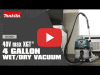 Video: 40V max XGT Brushless 4 Gallon Wet/Dry Dust Extractor/Vacuum (GCV03)