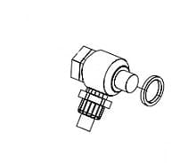 Blum 3687330 Elbow Connector G 1/8 x 8/6 Hose