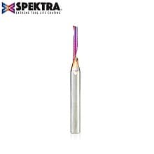 Amana Tool 51446-K Solid Carbide CNC Spektra Extreme Tool Life Coated Spiral 'O' Single Flute Plastic Cutting 1/8" Dia x 3/4" x 1/4" Shank x 2-1/2" Long Up-Cut Router Bit