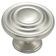 1-1/4" 3-Ring Knob, Satin Nickel Finish