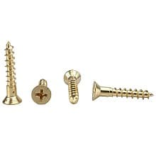 #6 x 1/2" Flat Head Hinge/Drawer Slide Screw, Phillips Drive Standard Thread and Regular Point, Antique Brass, Box of Thousand by R H Fasteners