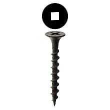 #7 x 1-1/4" Bugle Head Drywall Screw, Square Drive and Grabber Point, Black by R H Fasteners