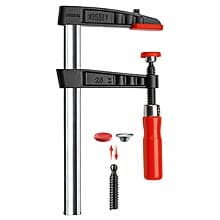 Light-Duty Bar Clamp with Wood Handle, 4" Throat Depth