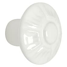 1-3/8" Ceramics Mushroom Knob, White