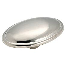1-11/16" Allison Value Hardware Oval Knob, Brushed Chrome