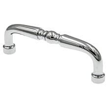 3" Allison Value Solid Brass Turned Wire Pull, Polished Chrome