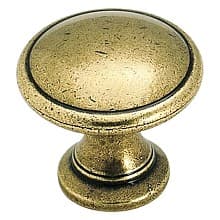 1-1/4" Hint of Heritage Mushroom Knob, Regency Brass