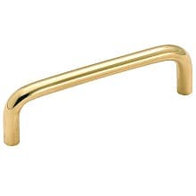 96mm Allison™ Value Hardware Handle Pull with 15/16" Projection, Polished Brass