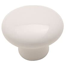 1-1/4" Everyday Heritage Round Knob, White