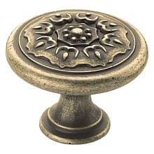 1-1/4" Sundara Mushroom Knob, Weathered Brass