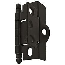 3/4" Full Wrap-Around Ball Finial Hinge, Free-Swinging, Inset