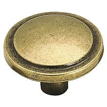 1-1/4" Everyday Heritage Round Knob, Burnished Brass, 13/16" Projection