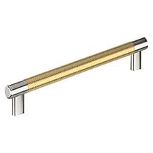 8" Esquire Cabinet Pull, Polished Nickel/Champagne Bronze