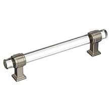 5-1/16" Glacio Handle Pull, Clear/Satin Nickel