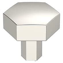1-1/4" Caliber Cabinet Knob, Polished Nickel