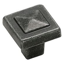 1&#45;1/8&quot; Forgings&reg; Square Knob, Wrought Iron Finish