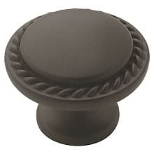 1-3/16" Everyday Heritage Round Knob, Flat Black, 7/8" Projection
