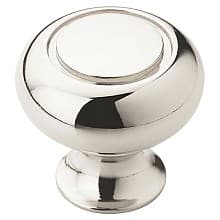 1-1/4" Everyday Heritage Mushroom Knob, Polished Chrome