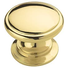 1-1/4" Ravino Mushroom Knob, Polished Brass