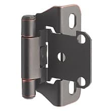 Partial Wrap-Around Face-Frame Hinge, Self-Closing, 1/4" Overlay, Oil-Rubbed Bronze
